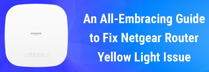 netgear router yellow light