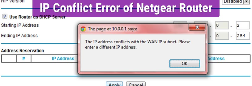 IP Conflict Error of Netgear Router: Fixes for Beginners